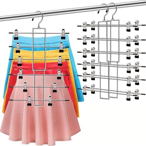 6 Layer Clothes Hangers Multilayer Skirt Trouser Hanger for