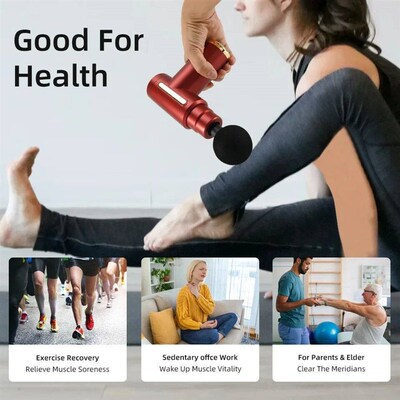 Portable Fascial Massage Gun Electric Percussion Pistol Mass