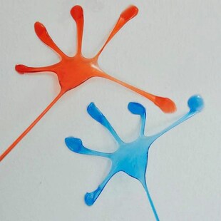 Pcs Sticky Kids Hands Funny Palm Squ Elastic toy