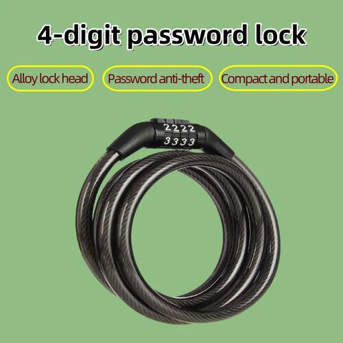 Anti theft bicycle lock, 4-digit password lock, 1-meter ultr