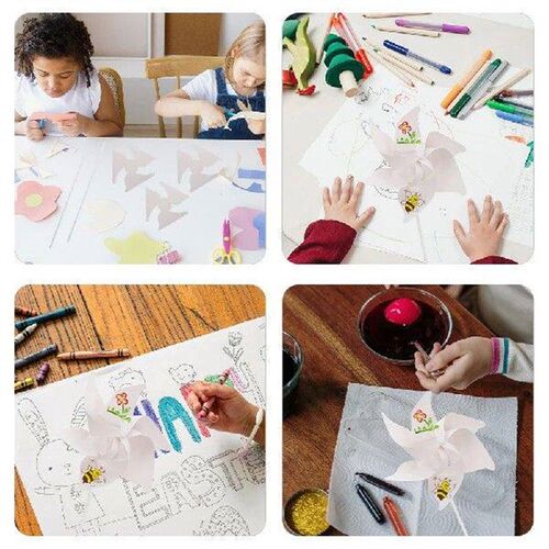 20pcs Blank Pinwheels Unfinished for Kids DIY Blank For