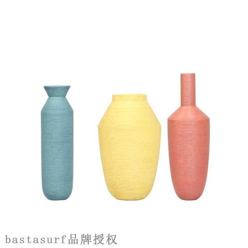 Creative Morandi ceramic brushed vase living room flower ar