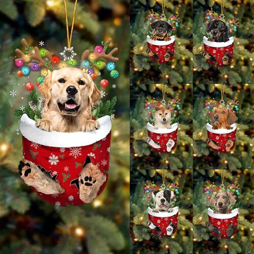 2023 Christmas Tree Pendant Cute Puppy Resin Acrylic New Roo