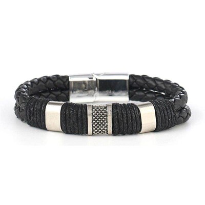 Long leather brlet men retro magnet buckle brlet Europ