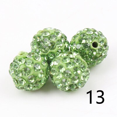 33 colors 10pcs AAAA 6 Row 10mm Crystal Clay Paved Crystal B