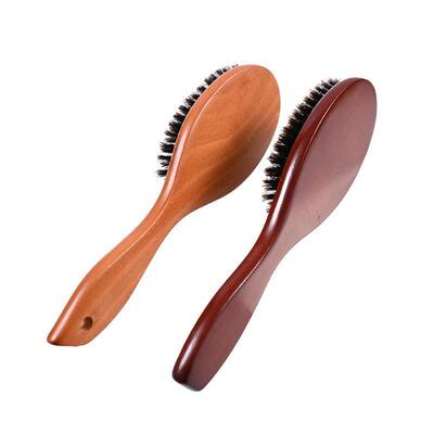 Natural Boar Bristle Hairbrush Massage Comb Smooth Hair