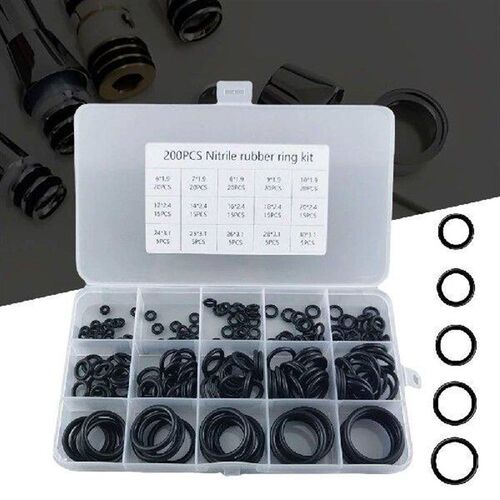 200Pcs Sealing Elastic Band O Rubber Rings Set Rubber O