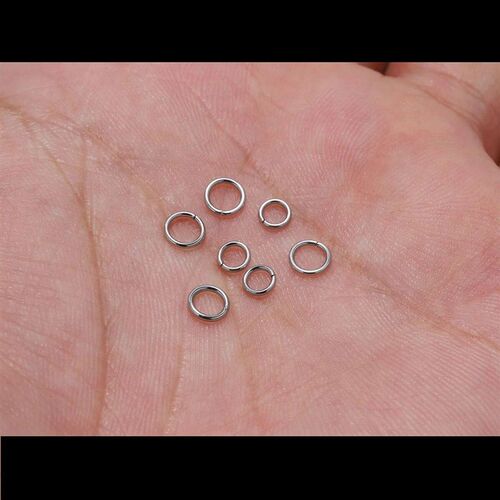 30-200Pcs 3-25mm Stainless Steel Split Ring Open Single Loop