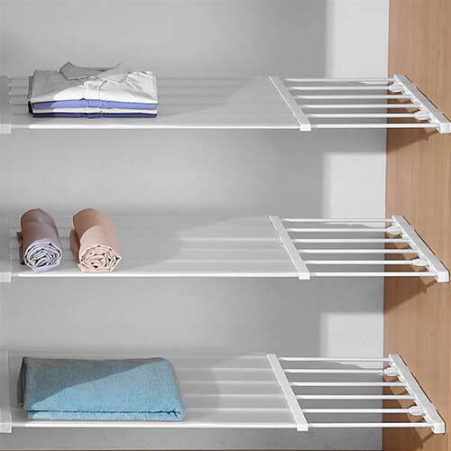 Adjustable Closet Organizer Storage Shelf Wall Mounted Kitch