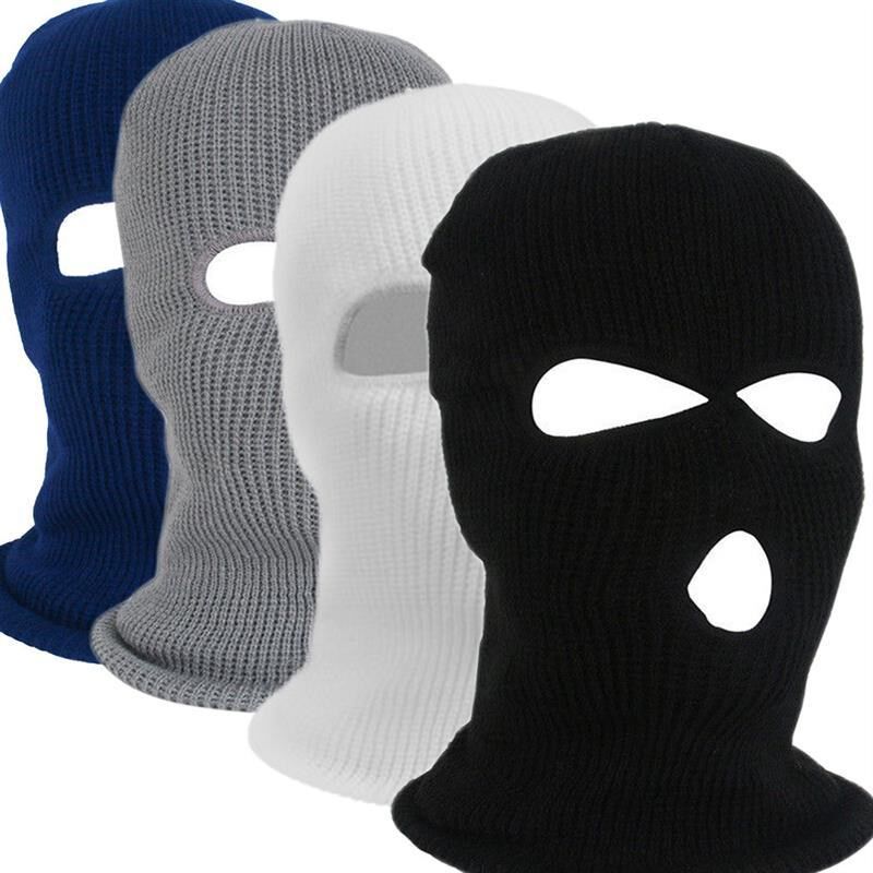 Army Tactical Mask 3 Hole Full Face Mask Ski Mask Winter Cap图片