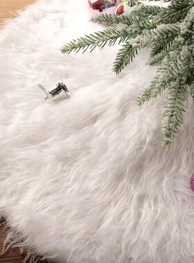 Christmas Tree Skirts White Plush Mat Navidad Plush Skirt