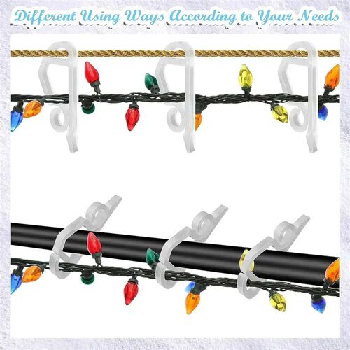 Light String Clips Hook Holiday Wire Clamp Weatherproof Outd