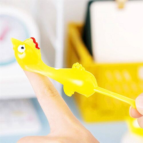 30Pcs Fun Soft Plastic Finger Catapult Chicken Game Kids Bir