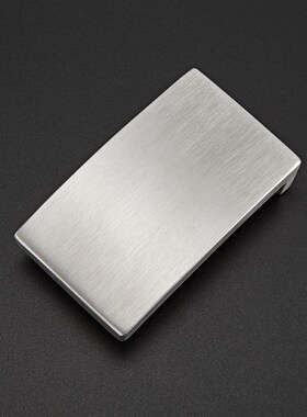 Wear Mens Stainless Steel Smooth Buckle Head Brushed Plate