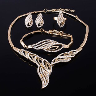 Wavy Party Bridal Bracele Choker Necklace Rhinestone Wedding