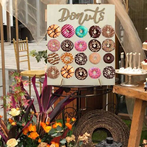 1PC Wooden Doughnut Rack Birthday Party Wedding Decoration P