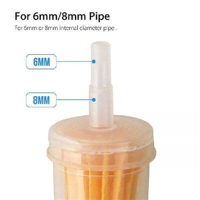 10Pc 6MM-8MM Car Gasoline Oil Filter Pipes Universal Inline