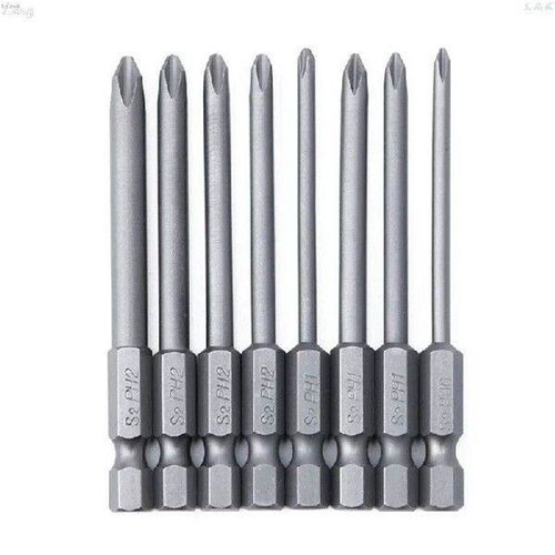 8pc Sizes Alloy Steel Head Screwdrivers 75mm Length 6.35mm