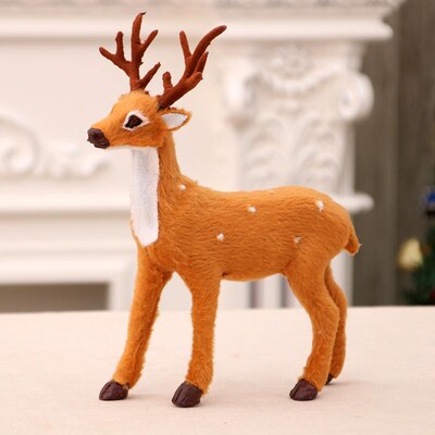 Lifelike Reindeer Decor Christmas Tabletop Ornament and Gift