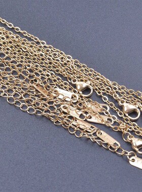 10pcs 1.5/1.6mm Stainless Steel 45cm O Shape Cross Chain Nec