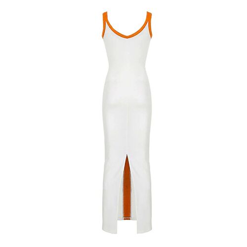 Summer Sexy V-neck Slip Draped Maxi Dress Gown Straps