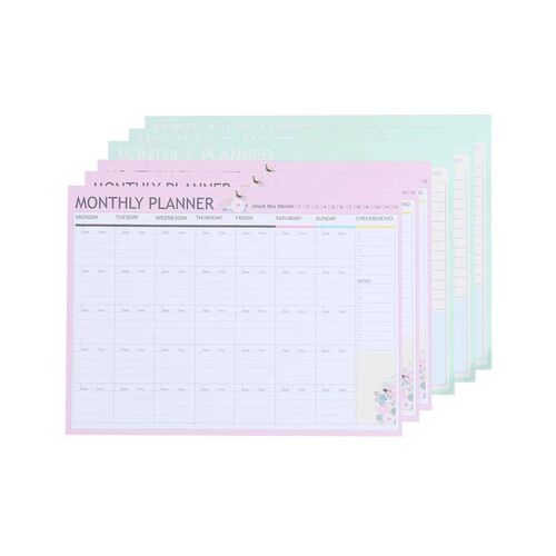 20Sheets A4 Monthly Planner Calendar Schedule Notebook Agend