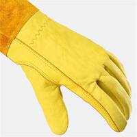 Long Sleeve Leather Thorn Resistant Gardening Gloves thumbnail 4