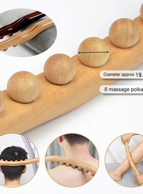 Rolling Pin Universal Back Needle Massage Tendons Beech Wood