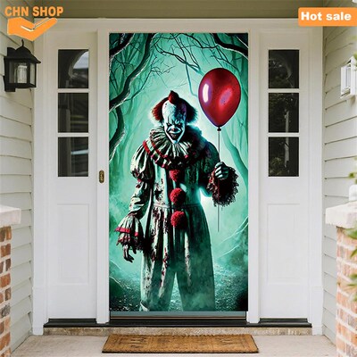 Skeleton Restroom Door Cover,Halloween decorations Covers