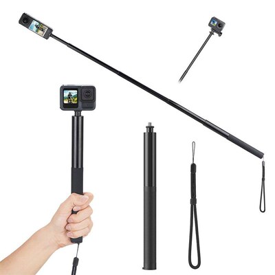 Carbon Fiber Selfie Stick 1/4 Inch Screw Adjustable Extensio