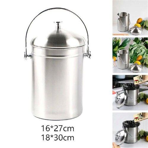 Stainless Steel Compost Bin Garbage Bin Food Scraps Bread