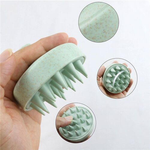 Silicone Hair Wash Brush Wheat Straw Silicone Hair Wash Brus