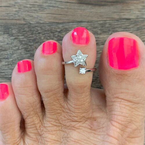 Bohemian Light Luxury Simple Pentagram Ring Versatile Finger