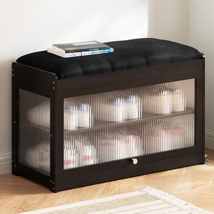 Home doorstep shoe changing stool shoe cabinet storage rack