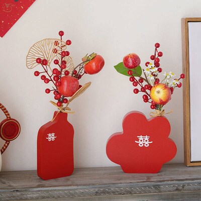 Wedding Happy Character Vase Decoration Flower Tea Backgroun