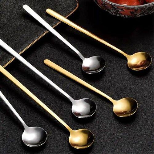 Long Handled 304 Stainless Steel Coffee Spoon Ice Cream