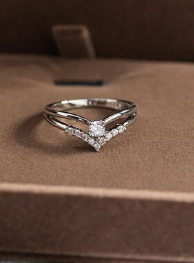 New Silver Color Cubic Zircon Engagement Classic Rings for W