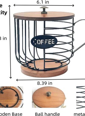 Coffee Pod Baskets Holder Organizer Storage Kitchen