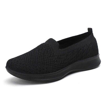Women Knitted Loafers Casual Walking Shoes Breathable for