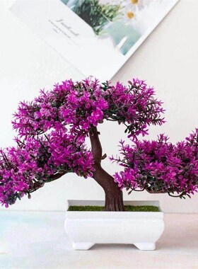 人造植物盆景小树盆栽假植物花P