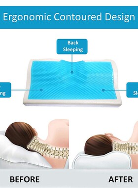 Memory Foam Pillow Neck Gel Slow-Rebound Cervical Pillows 枕