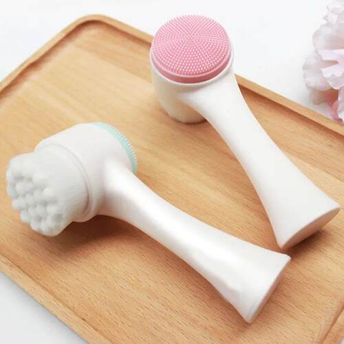 Double-sided Silicone Skin Care Tool Facial Cleanser Brush F