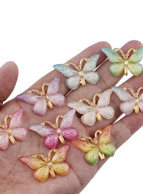 10PCS Butterfly Resin Charms Animal Drop Pendants Charms for