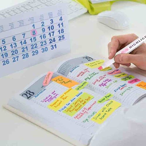 25 Colors Cute Double Head Highlighter Pen Art Marker Japane