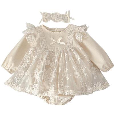 Long-sleeved Lace Newborn Clothes Climbing Clothes Womens K