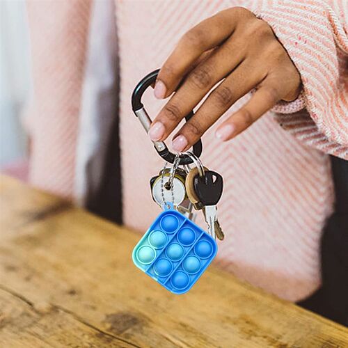 12/24/36/48/72/96 Pcs Mini Pop Push Fidget Toy Pack Keychain