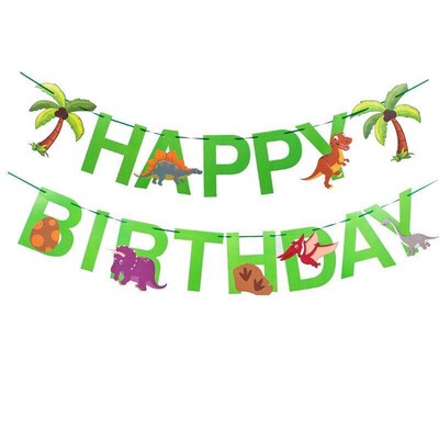 Happy birthday colorful flags childrens baby year-old