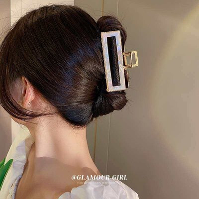 tic Acid Gradient Metal Hairpin Temperament Back of Head Mer