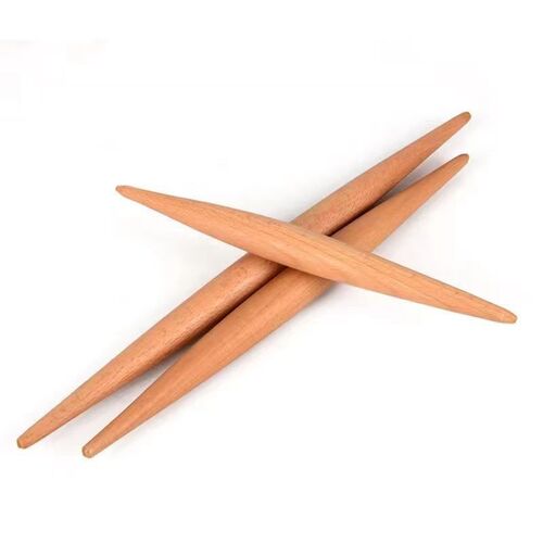 TwoEnded Beechwood Rolling Pin Large Size Solid Wood For Bak