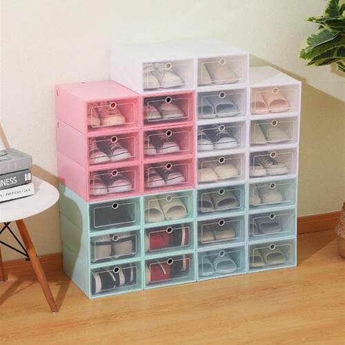 5pc sets of thickened transparent shoes box shoe storage box